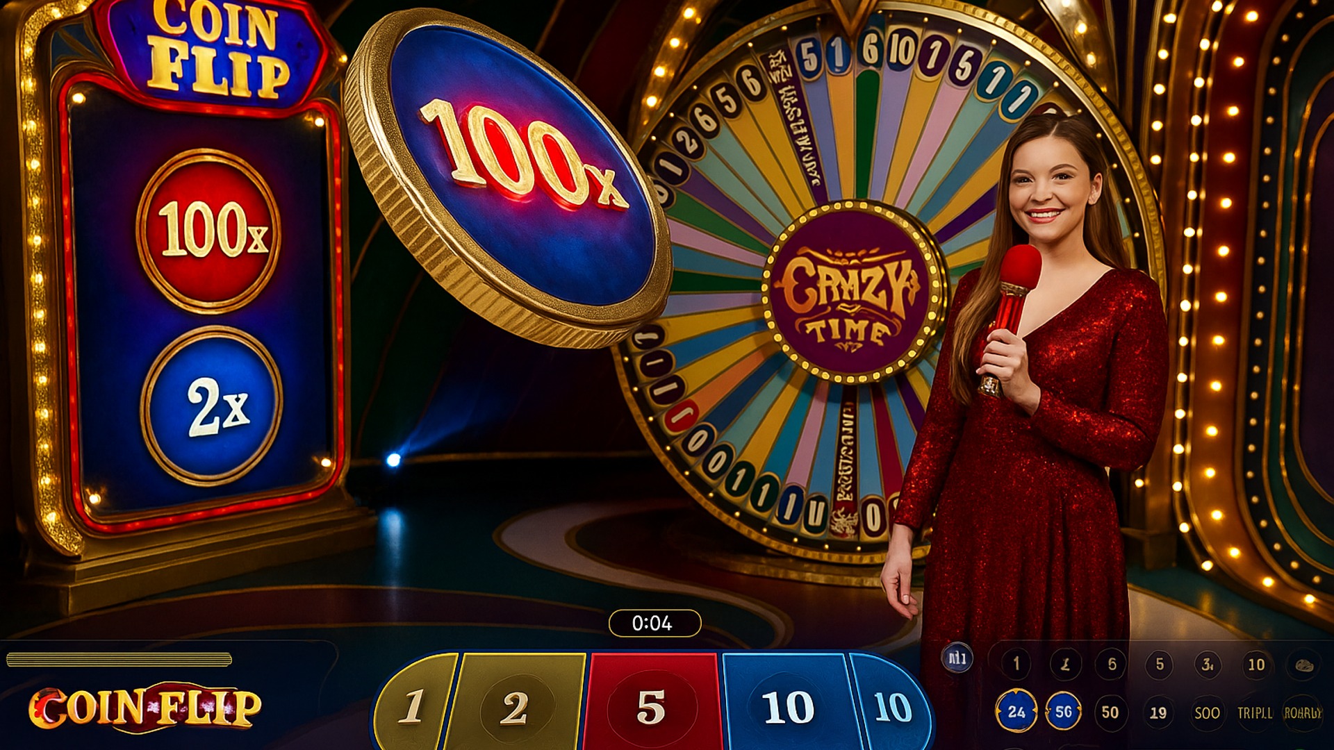 Coin Flip bonusrunda i Crazy Time